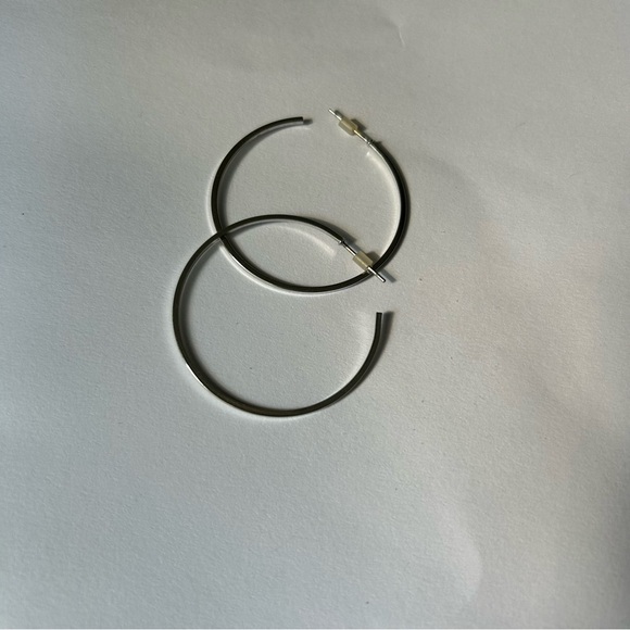 Silver Hoops - Picture 3 of 4